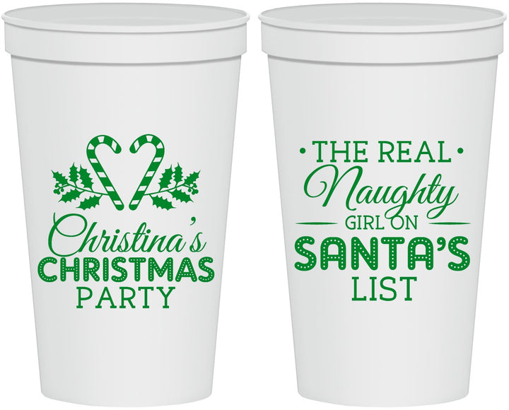 Personalized Christmas 22 oz Stadium Cups - Naughty List | 280059