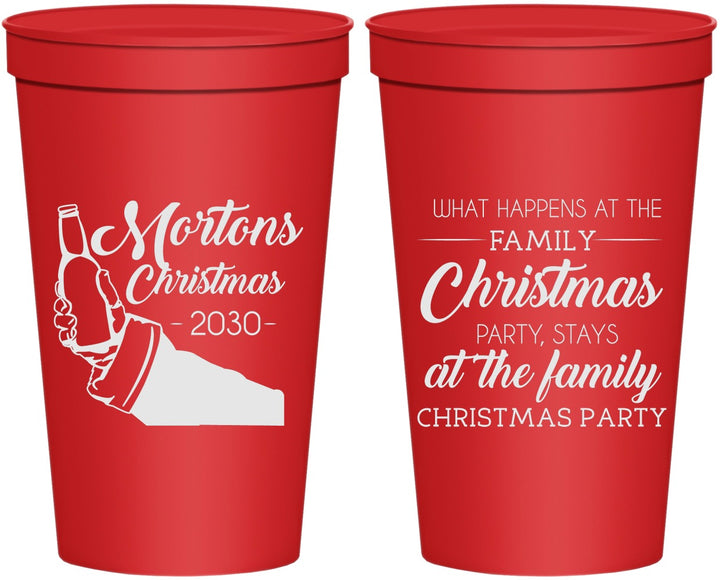 Personalized Christmas 22 oz Stadium Cups - Santa Claus | 280060