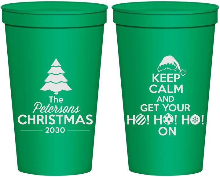 Personalized Christmas 22 oz Stadium Cups - Ho Ho Ho | 280061
