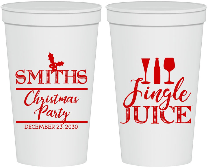 Personalized Christmas 22 oz Stadium Cups - Jingle Juice | 280066