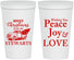 Personalized Christmas 22 oz Stadium Cups - Peace Joy Love | 280070