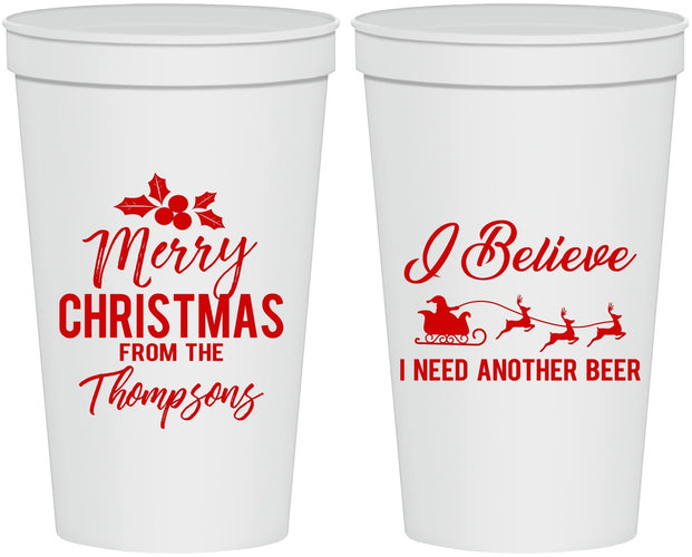 Personalized Christmas 22 oz Stadium Cups - Santa Claus | 280086