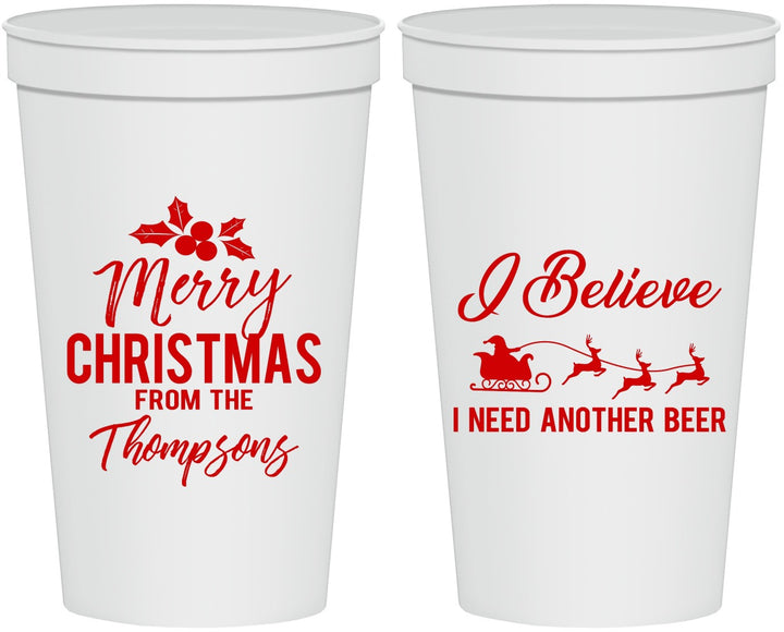 Personalized Christmas 22 oz Stadium Cups - Santa Claus | 280086