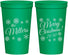 Personalized Christmas 22 oz Stadium Cups - Snowflakes | 280089
