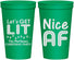 Personalized Christmas 22 oz Stadium Cups - Nice Af | 280093