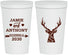 Personalized Wedding 22 oz Stadium Cups - Deer | 282