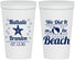 Personalized Wedding 22 oz Stadium Cups - We Did It On The Beach | 287