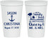 Personalized Wedding 22 oz Stadium Cups - Sandy Feet Salty Kisses | 290