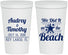 Personalized Wedding 22 oz Stadium Cups - We Did It On The Beach | 294