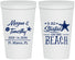 Personalized Wedding 22 oz Stadium Cups - Started On The Beach | 295