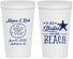 Personalized Wedding 22 oz Stadium Cups - Started On The Beach | 298