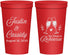 Personalized Rehearsal Dinner 22 oz Stadium Cups - Eat Drink Rehearse | 30001