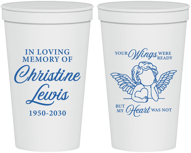 Personalized Memorial 22 oz Stadium Cups - In Loving Memory | 310000