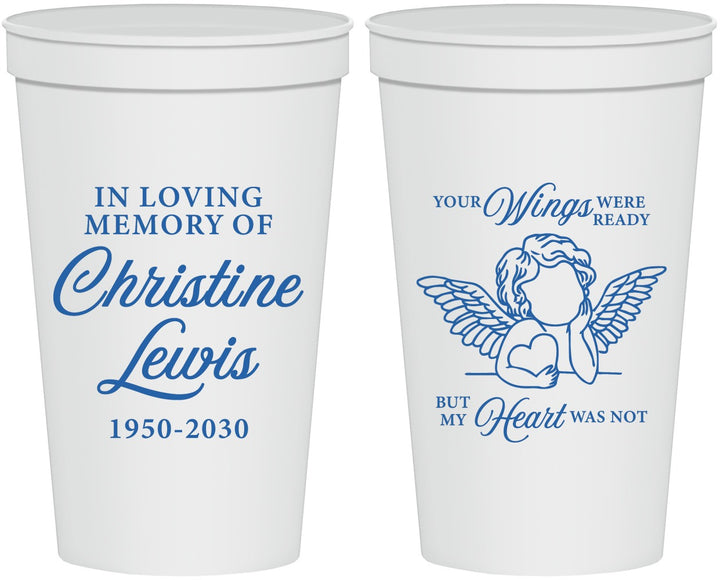 Personalized Memorial 22 oz Stadium Cups - In Loving Memory | 310000