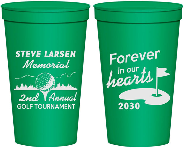 Personalized Memorial 22 oz Stadium Cups - Forever In Our Hearts | 310006