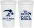 Personalized Wedding 22 oz Stadium Cups - We Did It On The Beach | 317