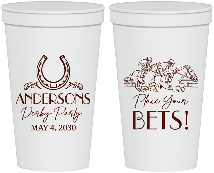 Personalized Derby Day 22 oz Stadium Cups - Place Your Bets | 320003