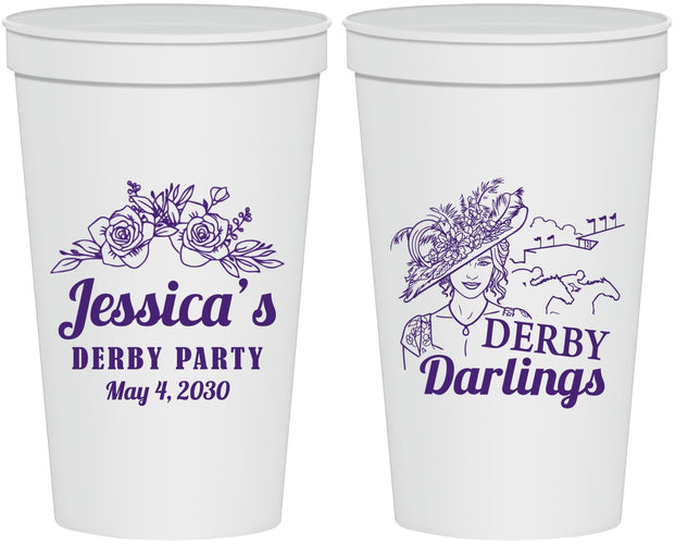 Personalized Derby Day 22 oz Stadium Cups - Derby Darlins | 320004