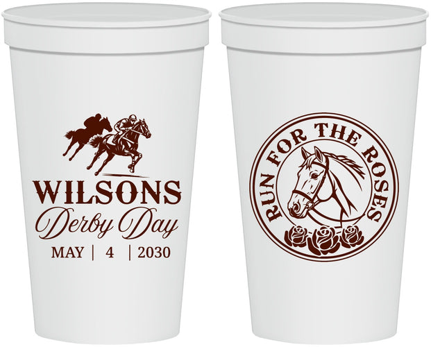 Personalized Derby Day 22 oz Stadium Cups - Run For The Horses | 320006