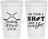 Personalized Wedding 22 oz Stadium Cups - Took A Shot Hockey | 323