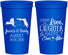 Personalized Wedding 22 oz Stadium Cups - Love Laughter Happily | 329