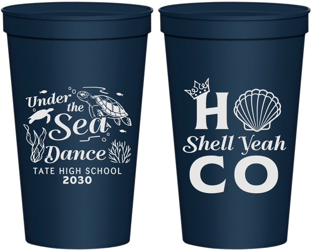 Personalized Homecoming 22 oz Stadium Cups - Hoco Under The Sea | 330003