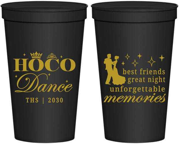 Personalized Homecoming 22 oz Stadium Cups - Hoco Dance | 330007