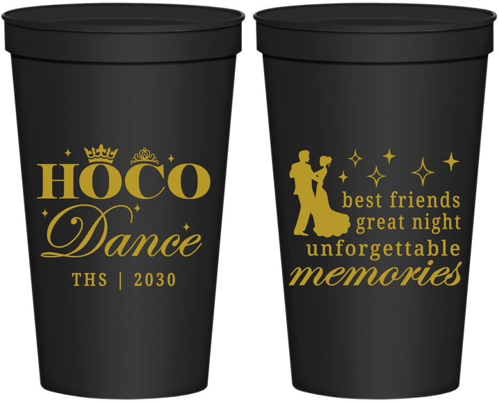 Personalized Homecoming 22 oz Stadium Cups - Hoco Dance | 330007