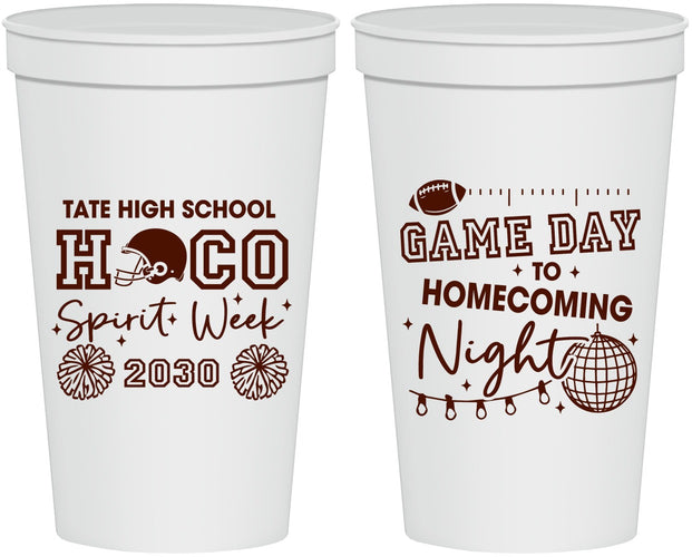 Personalized Homecoming 22 oz Stadium Cups - Spirit Week | 330013
