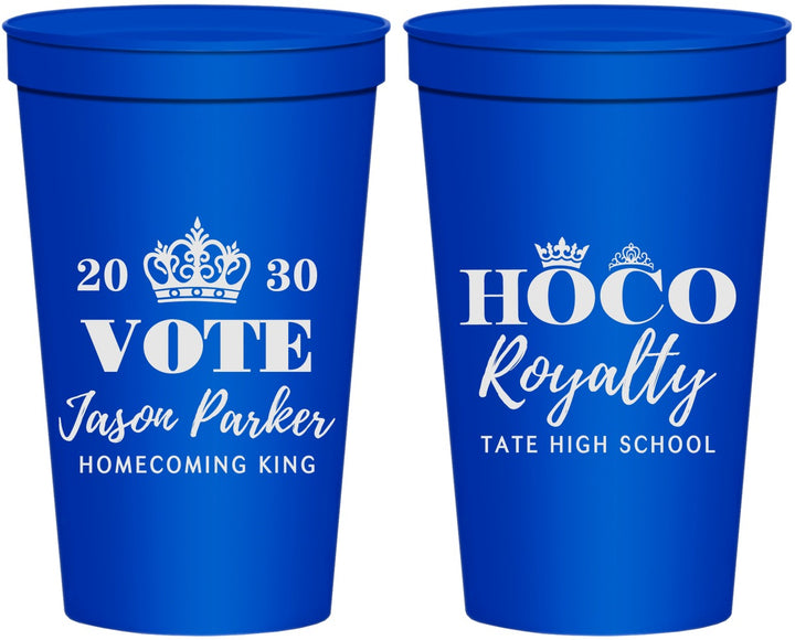 Personalized Homecoming 22 oz Stadium Cups - Hoco King Vote | 330021