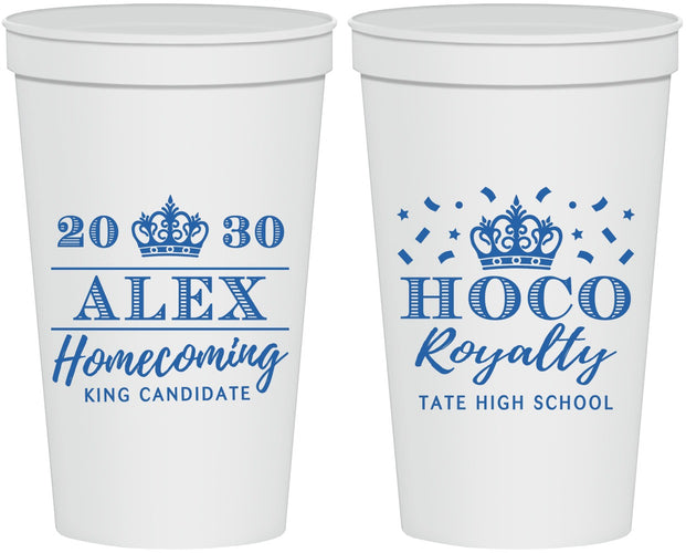 Personalized Homecoming 22 oz Stadium Cups - Hoco King Vote | 330025