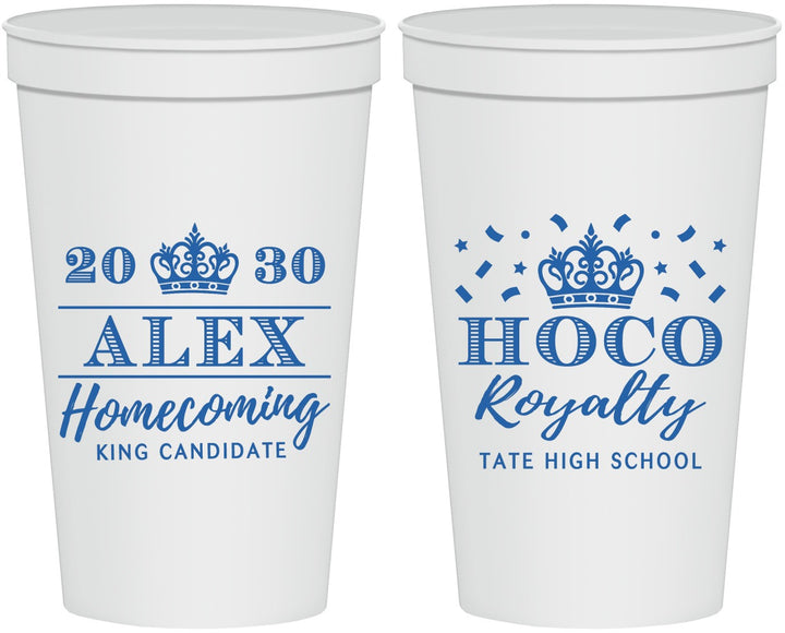 Personalized Homecoming 22 oz Stadium Cups - Hoco King Vote | 330025