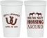 Personalized Wedding 22 oz Stadium Cups - Horseshoe | 340