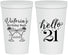 Personalized 21st Birthday 22 oz Stadium Cups - Hello Twenty One | 340011
