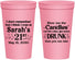 Personalized 21st Birthday 22 oz Stadium Cups - Candles Cake Drunk | 340017
