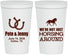Personalized Wedding 22 oz Stadium Cups - Horseshoe | 341