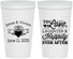 Personalized Wedding 22 oz Stadium Cups - Love Laughter Happily | 346