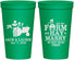 Personalized Wedding 22 oz Stadium Cups - Left The Farm Tractor | 347