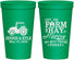 Personalized Wedding 22 oz Stadium Cups - Left The Farm Tractor | 351
