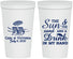 Personalized Wedding 22 oz Stadium Cups - Sun Sand Drink In My Hand | 353