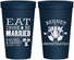 Personalized Wedding 22 oz Stadium Cups - Eat Drink Be Married | 367