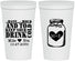 Personalized Wedding 22 oz Stadium Cups - Mason Jar | 373