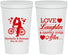 Personalized Wedding 22 oz Stadium Cups - Love Laughter Happily | 376