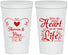 Personalized Wedding 22 oz Stadium Cups - Heart Life | 387