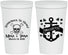Personalized Wedding 22 oz Stadium Cups - Anchor Nautical | 391