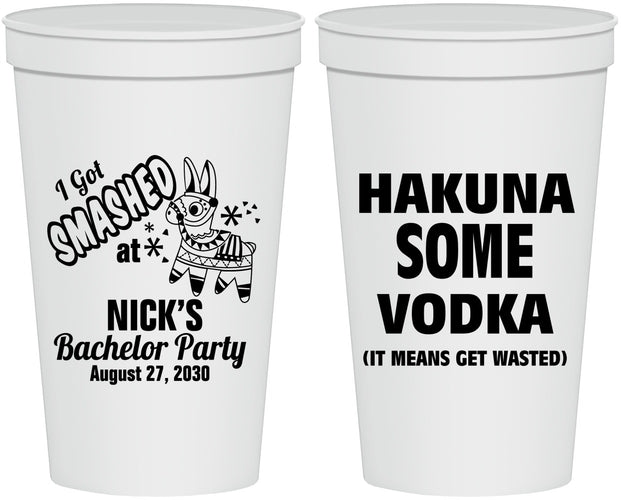 Personalized Bachelor Party 22 oz Stadium Cups - Fiesta Mexican | 40004