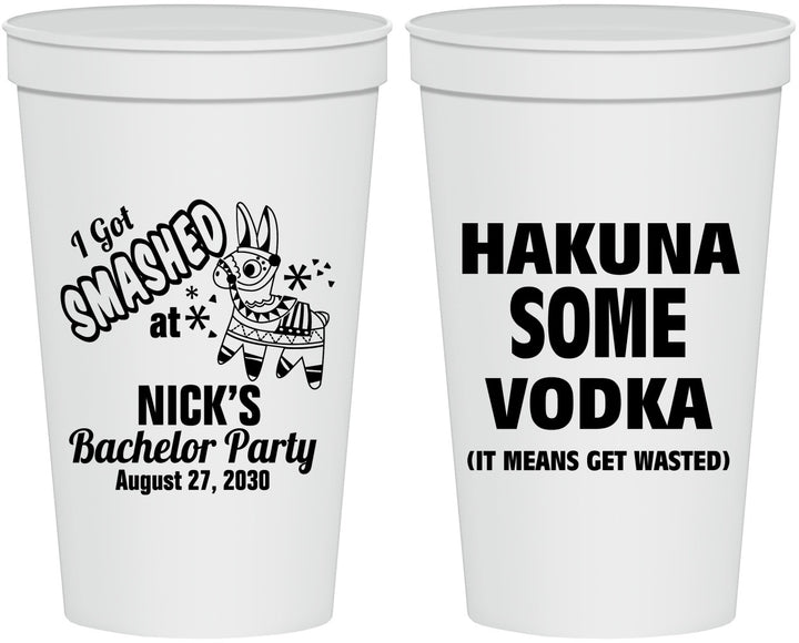 Personalized Bachelor Party 22 oz Stadium Cups - Fiesta Mexican | 40004