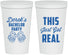 Personalized Bachelor Party 22 oz Stadium Cups - Just Got Real | 40024