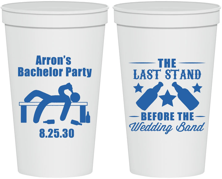 Personalized Bachelor Party 22 oz Stadium Cups - The Last Stand | 40035