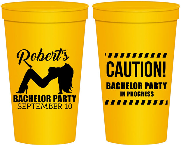 Personalized Bachelor Party 22 oz Stadium Cups - Strip Club | 40037